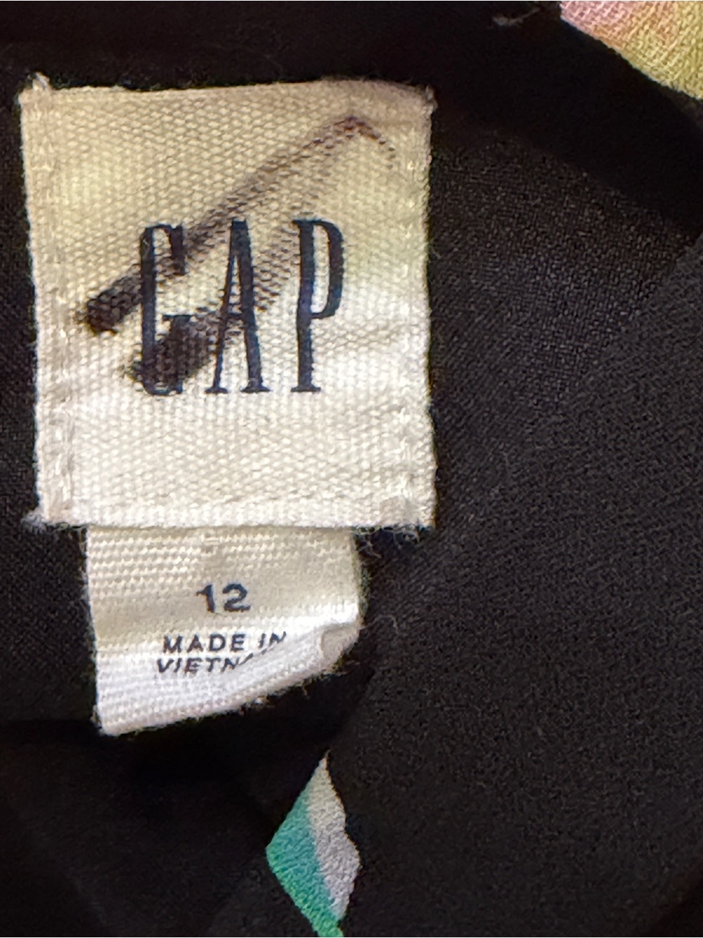 GAP Women’s Sleeveless V-neck Floral Print Black Base Maxi Dress Size 12 - Picture 8 of 10